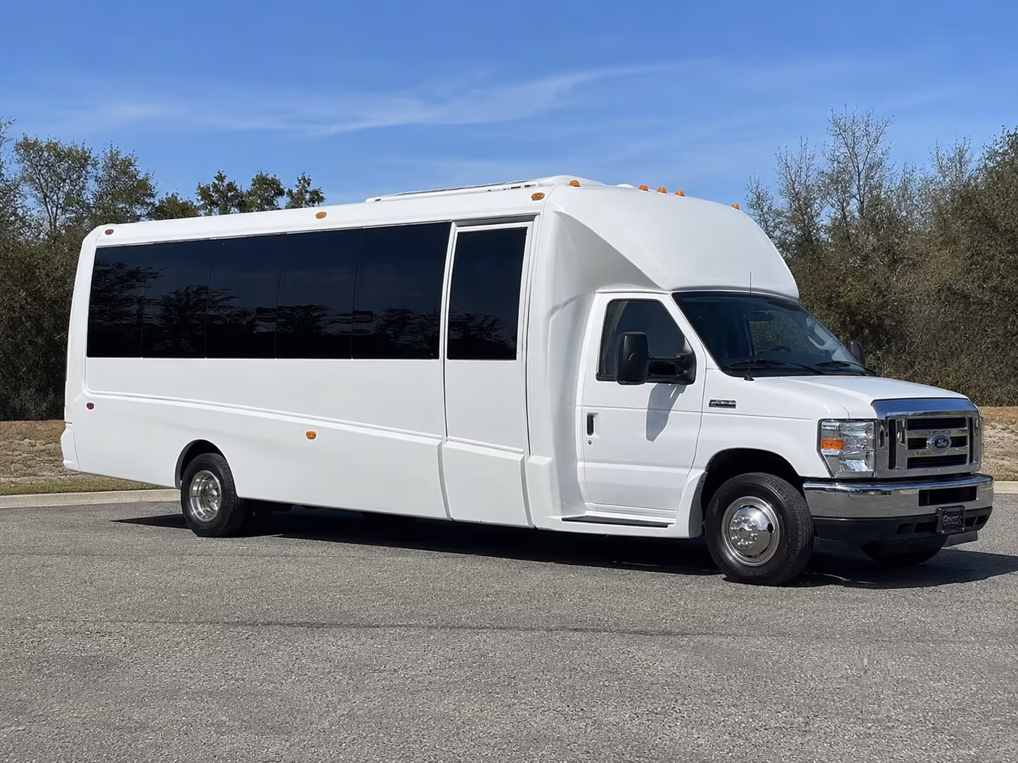 Passenger seating aboard a party bus rental serving Garland