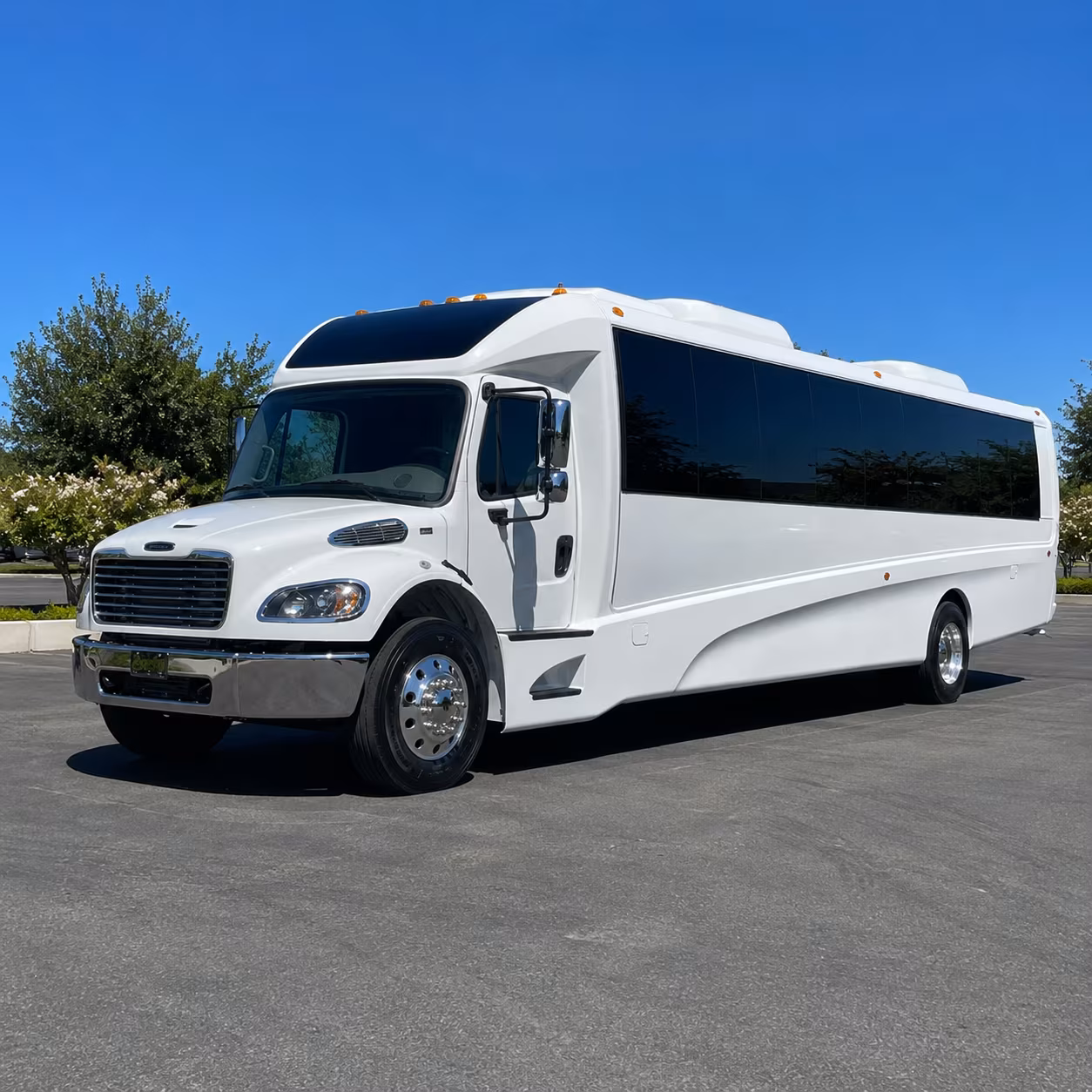 Garland School Event Transportation party bus exterior
