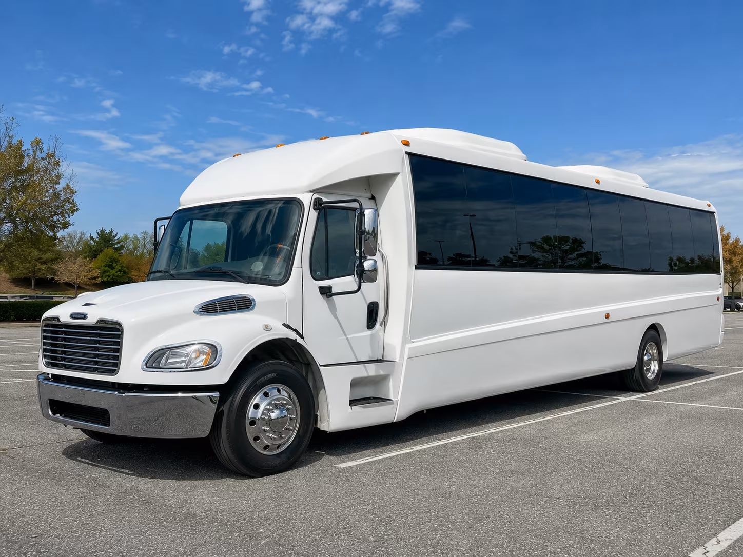 Garland Wedding Transportation party bus exterior