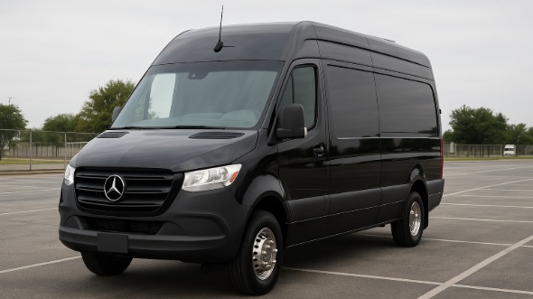 Exterior of Charter Bus Company Dallas's 14 Passenger Sprinter Limousine in Dallas