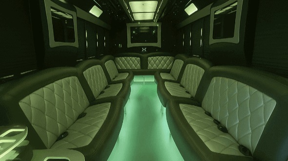20 passenger party bus interior