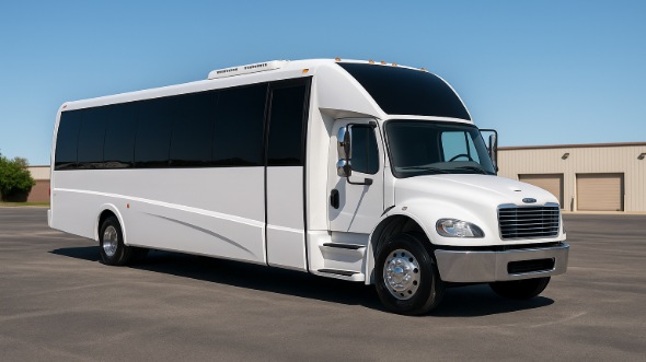 Exterior of Charter Bus Company Mesquite's 25 Passenger Party Bus in Mesquite