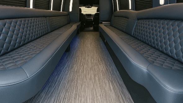 Interior of Charter Bus Company Mesquite's 40 Passenger Party Bus in Mesquite