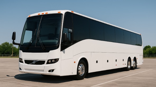 Exterior of Charter Bus Company Garland's 47 Passenger Charter Bus in Garland