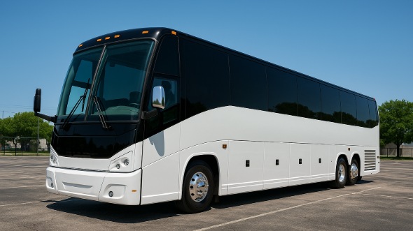Exterior of Charter Bus Company Richardson's 50 Passenger Party Bus in Richardson