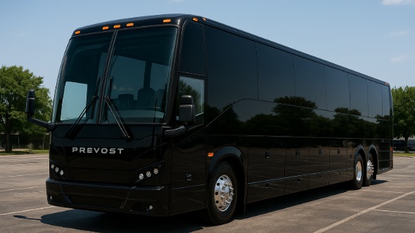 Exterior of Charter Bus Company Garland's 51 Passenger Charter Bus in Garland
